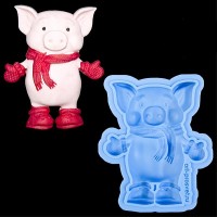 молд силиконовый Поросенок в шарфе